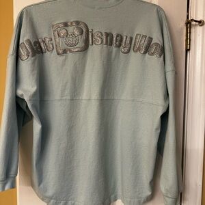 Disney World Spirit Jersey Turquoise Silver Glitter Sparkle